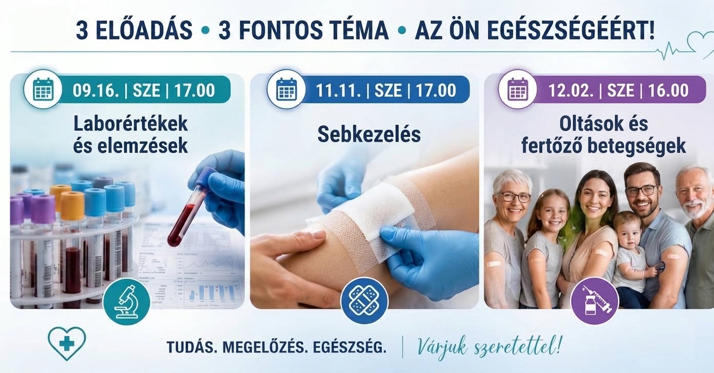 Tudomány- és Egészségakadémia 2026 őszi előadások