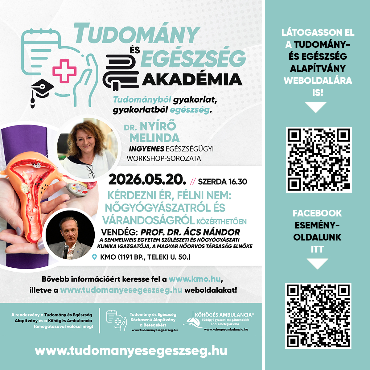 Tudomány- és Egészségakadémia - Nőgyógyászatról